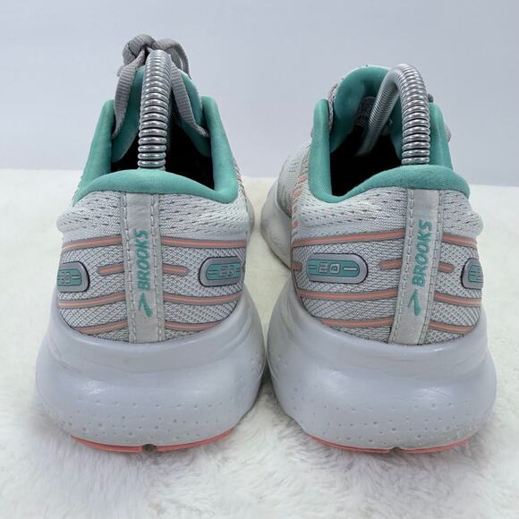 Brooks Glycerin 20 Oyster Latigo Bay Coral Womens Running Shoes Size 8.5 - Picture 4 of 10